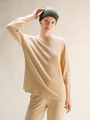Cashmere Mix Curl Crewneck