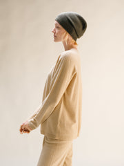 Cashmere Mix Curl Crewneck