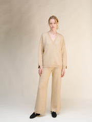 Cashmere Mix Maxi V-Neck