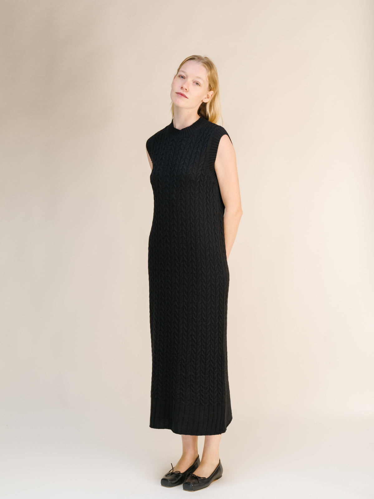 Cashmere Mix Cable Dress