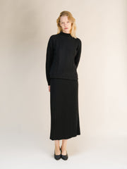Cashmere Mix Cable High Neck Sweater