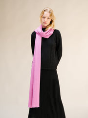 Pure Cashmere Maxi Ribbed Scarf