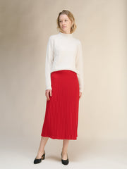 Cashmere Mix Perforated Skirt