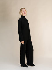 Cashmere Mix Ribbed High Neck