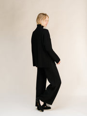 Cashmere Mix Ribbed High Neck