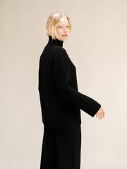 Cashmere Mix Ribbed High Neck