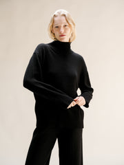 Cashmere Mix Maxi High Neck