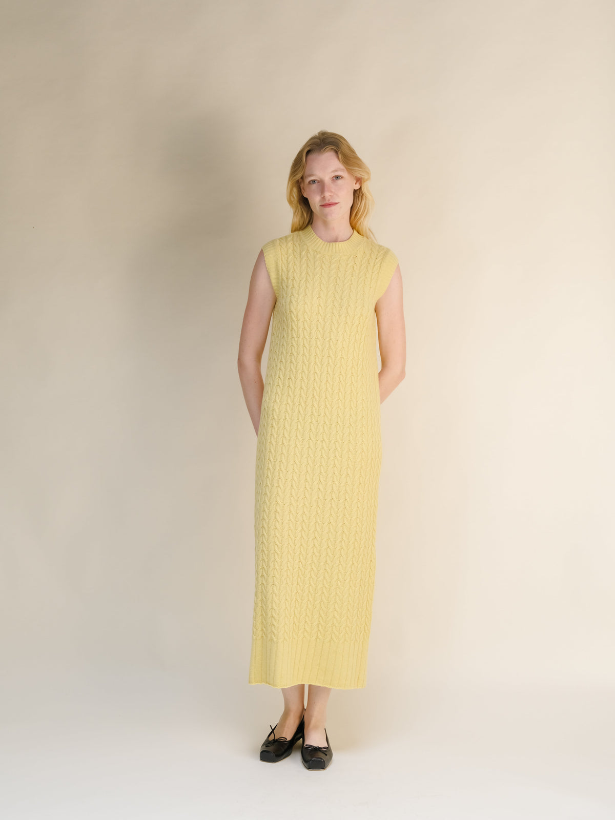 Cashmere Mix Cable Dress