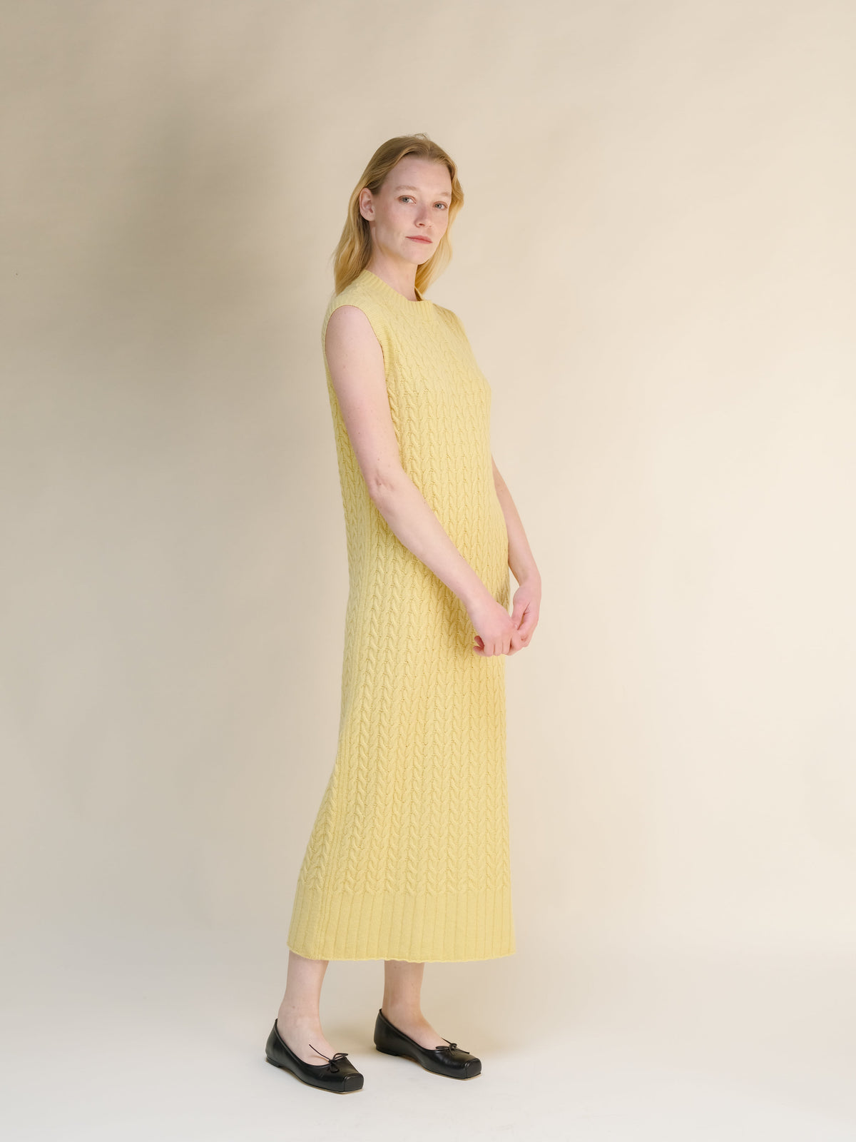 Cashmere Mix Cable Dress