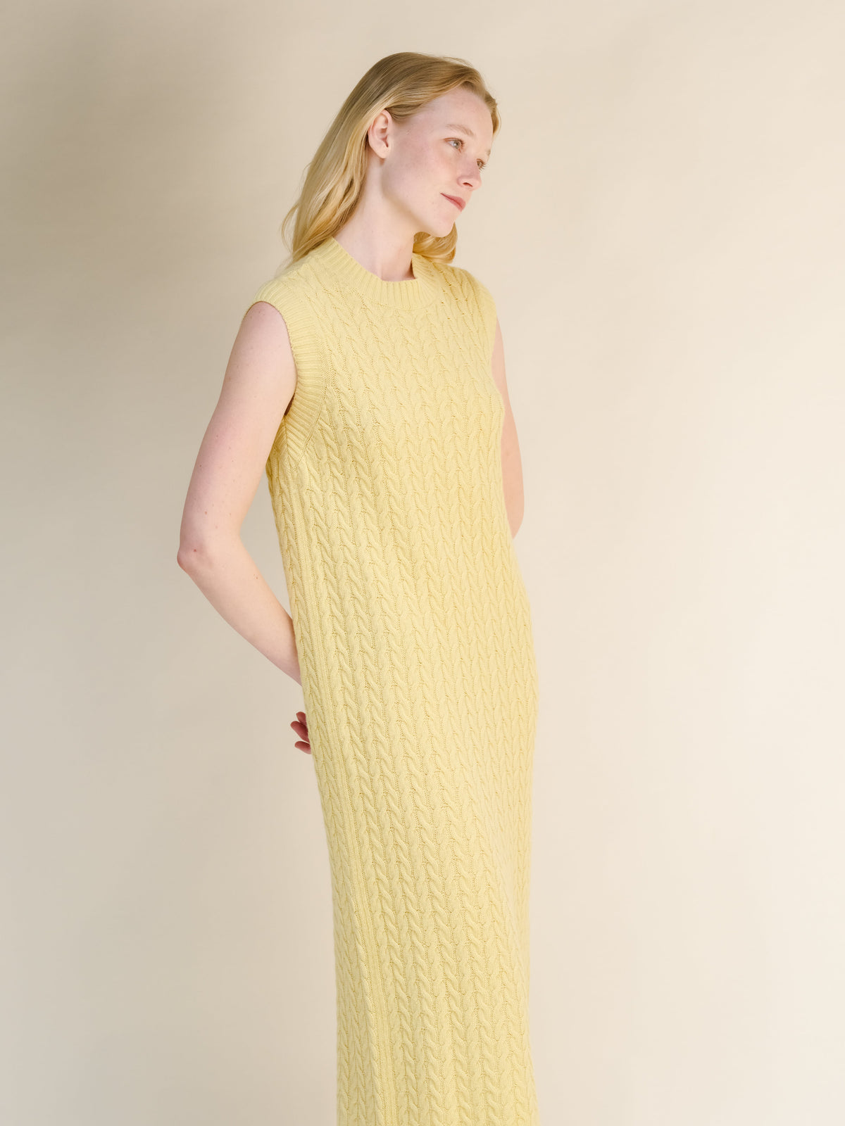 Cashmere Mix Cable Dress