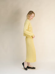 Cashmere Mix Perforated Skirt