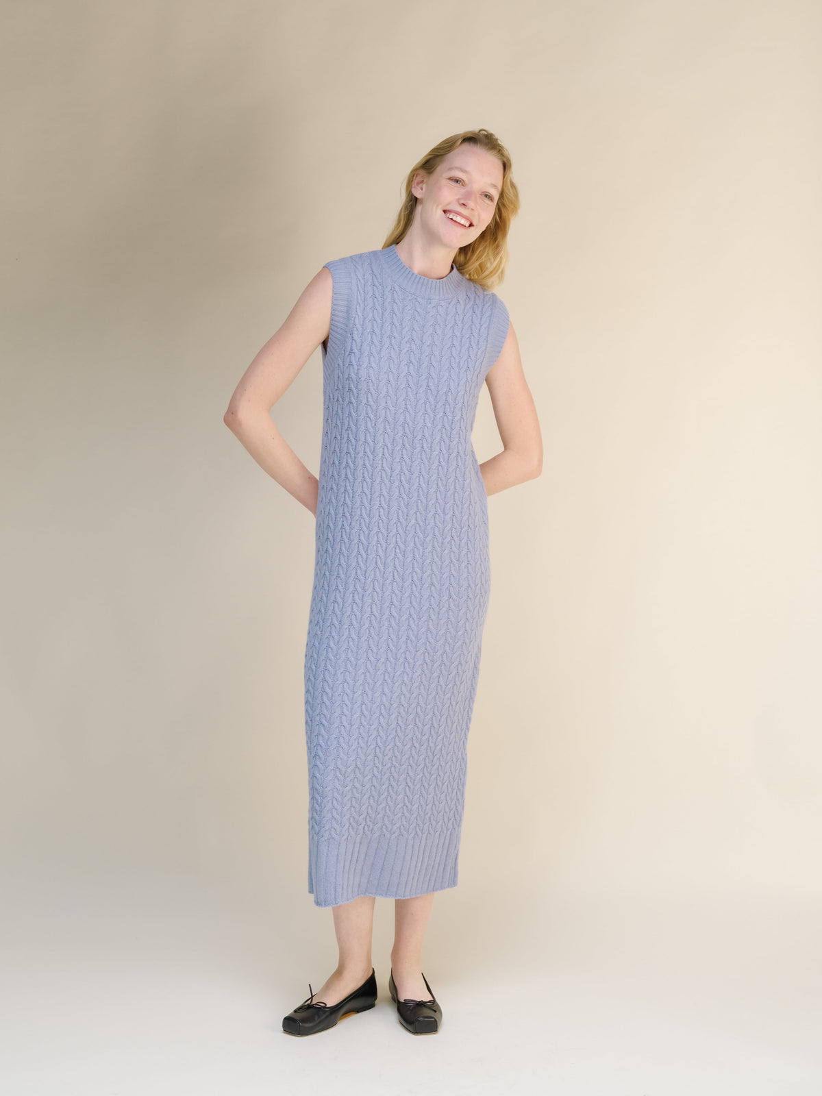 Cashmere Mix Cable Dress