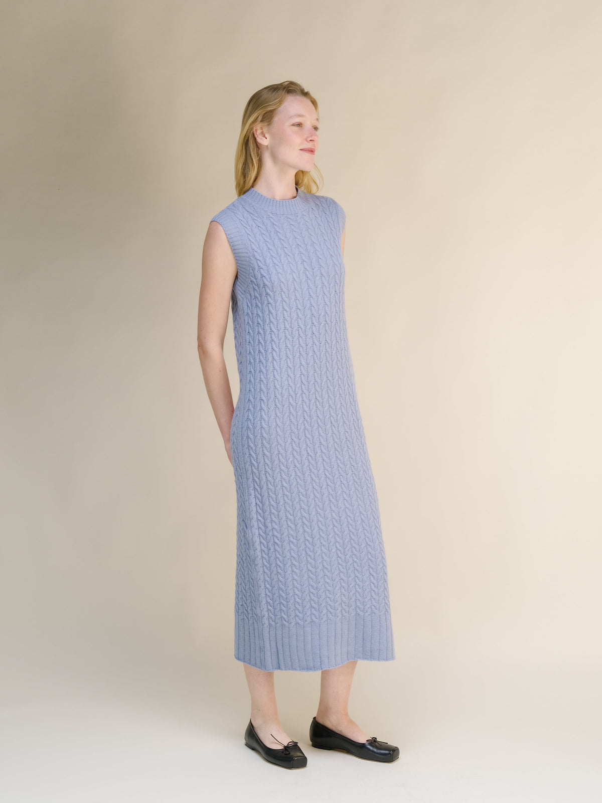 Cashmere Mix Cable Dress