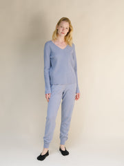 Cashmere Mix Ribbed V-Neck