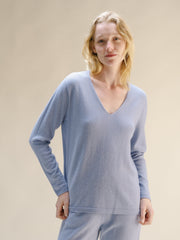 Cashmere Mix Relaxed V-Neck Sweater