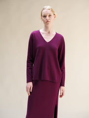 Cashmere Mix Relaxed V-Neck Sweater