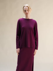 Cashmere Mix Curl Crewneck