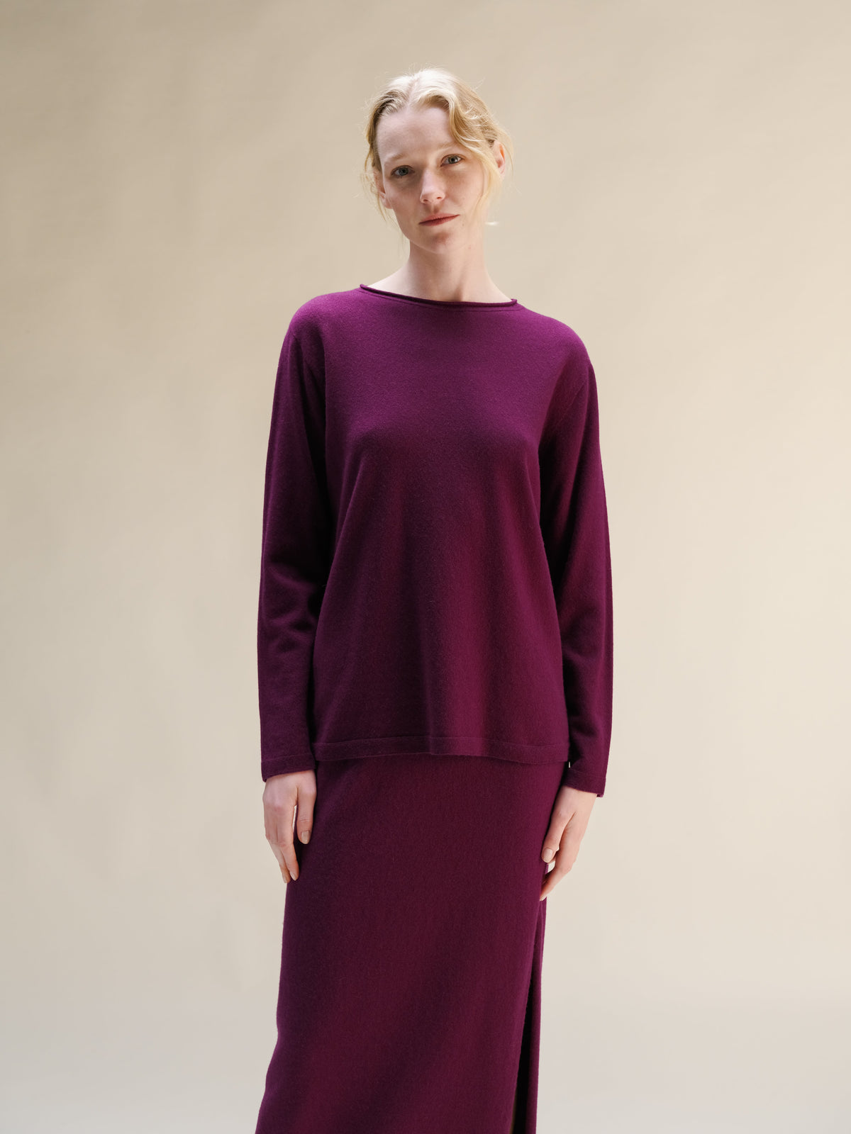Cashmere Mix Curl Crewneck