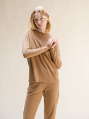 Cashmere Mix Curl Crewneck