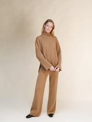 Cashmere Mix Ribbed High Neck
