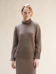 Cashmere Mix Maxi High Neck