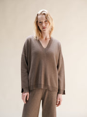 Cashmere Mix Maxi V-Neck
