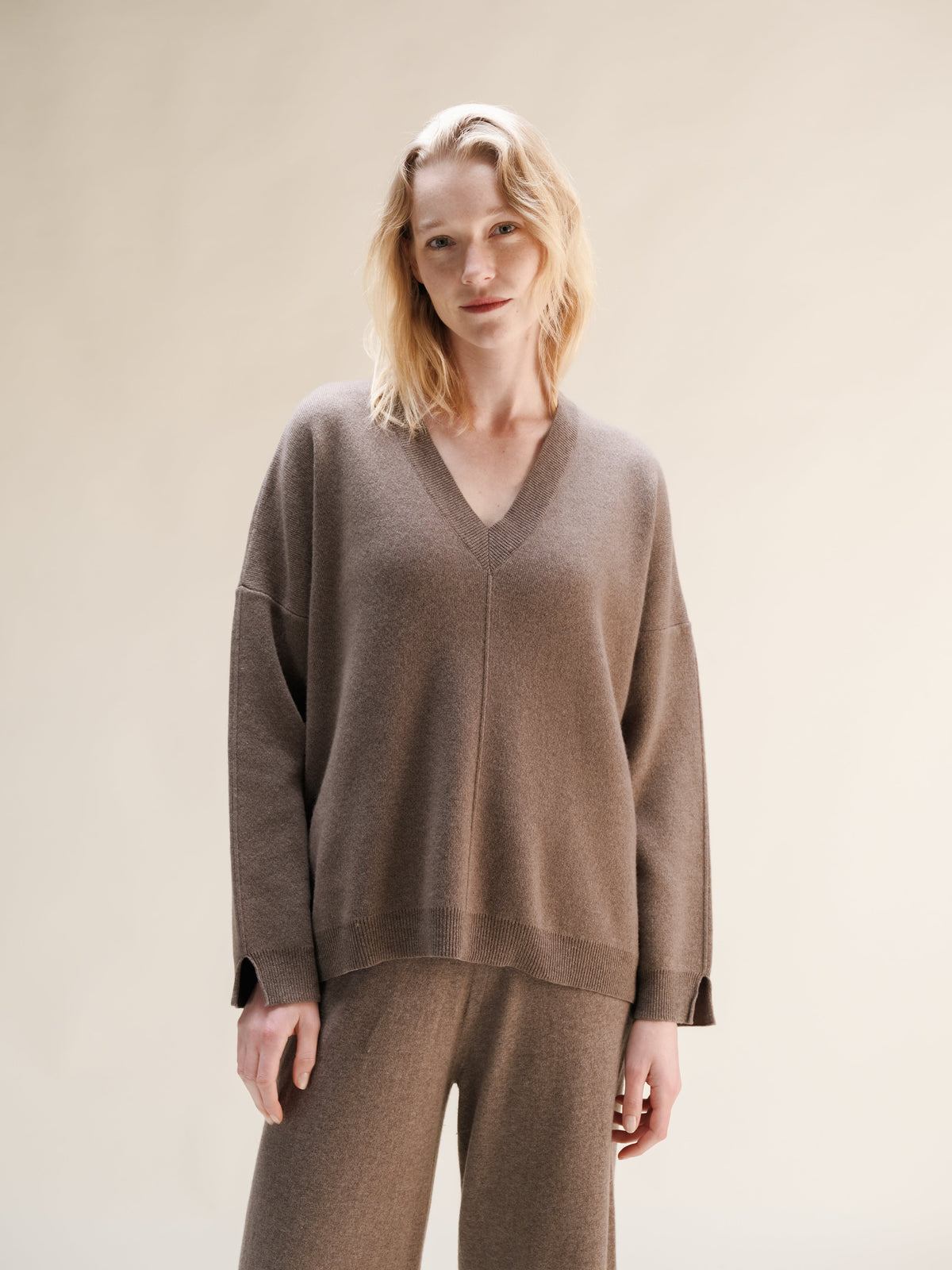 Cashmere Mix Maxi V-Neck
