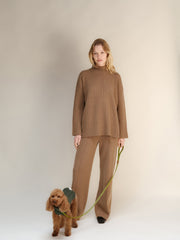 Cashmere Mix Ribbed High Neck