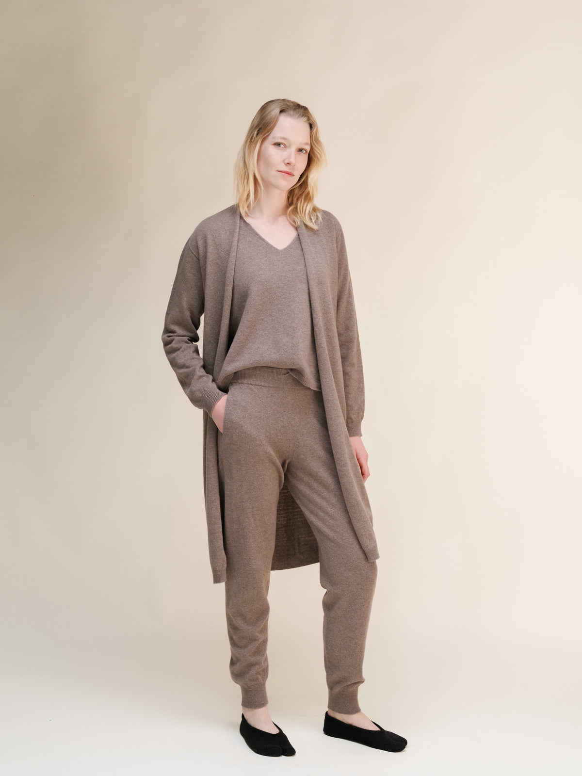 Cashmere Mix Long Cardigan