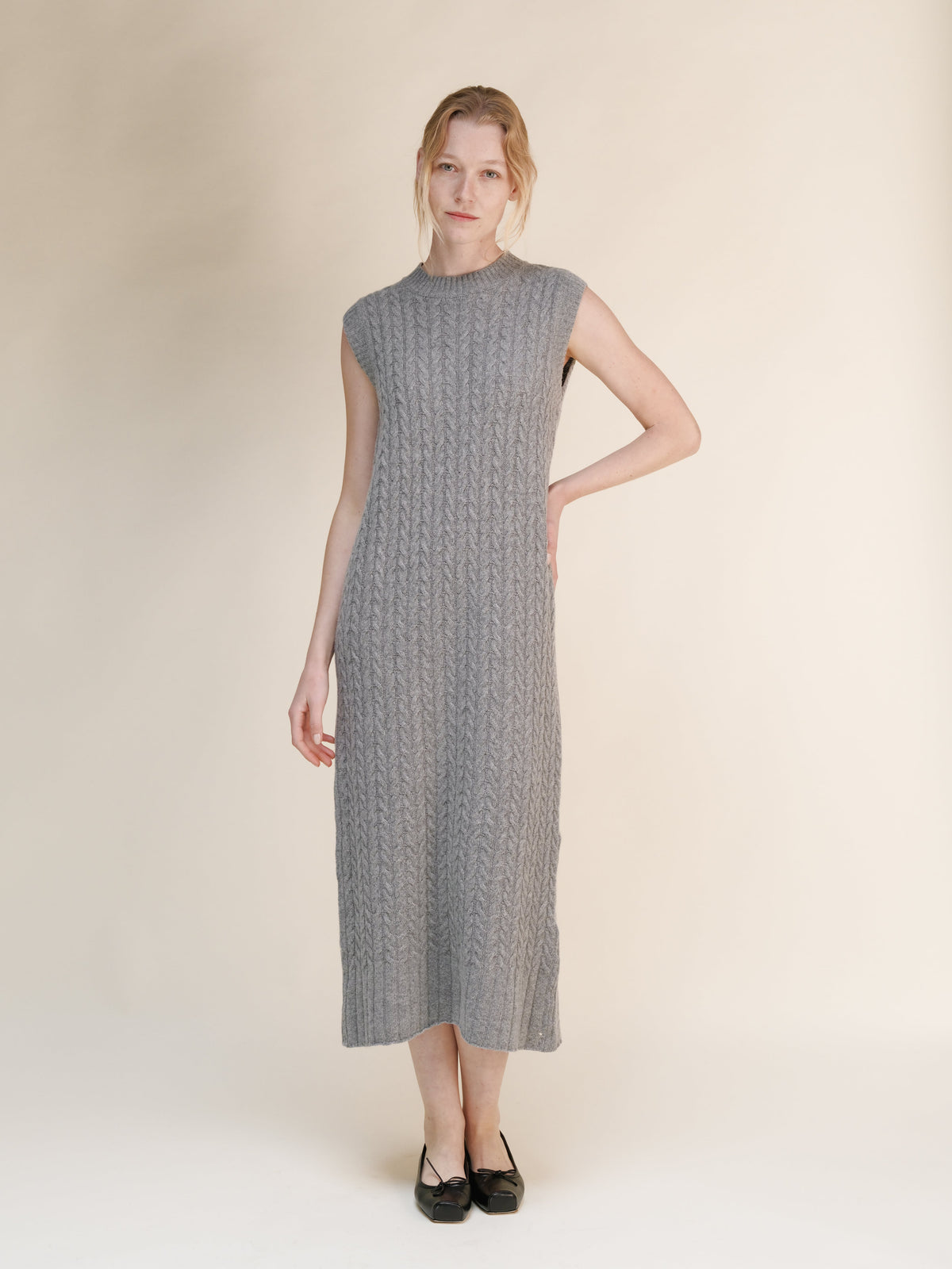 Cashmere Mix Cable Dress