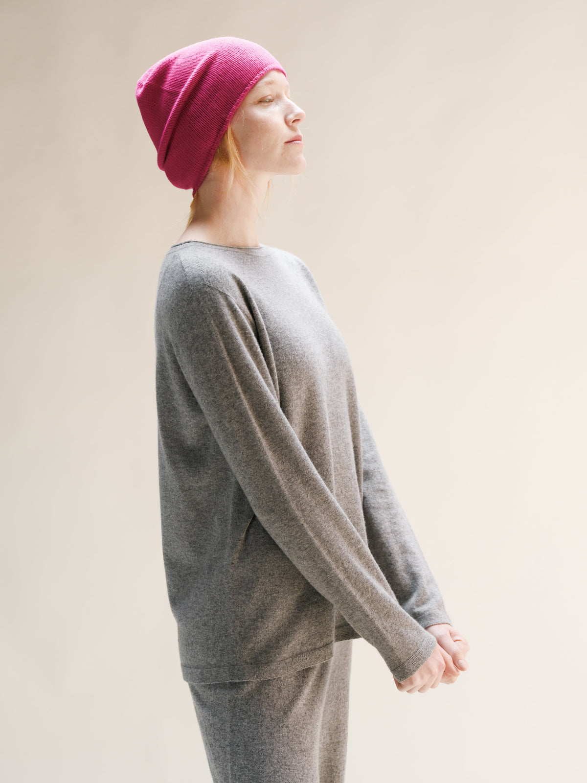 Cashmere Mix Curl Crewneck