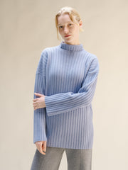 Cashmere Mix Ribbed High Neck