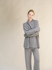 Cashmere Mix Aran Cardigan