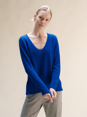 Cashmere Mix Relaxed V-Neck Sweater