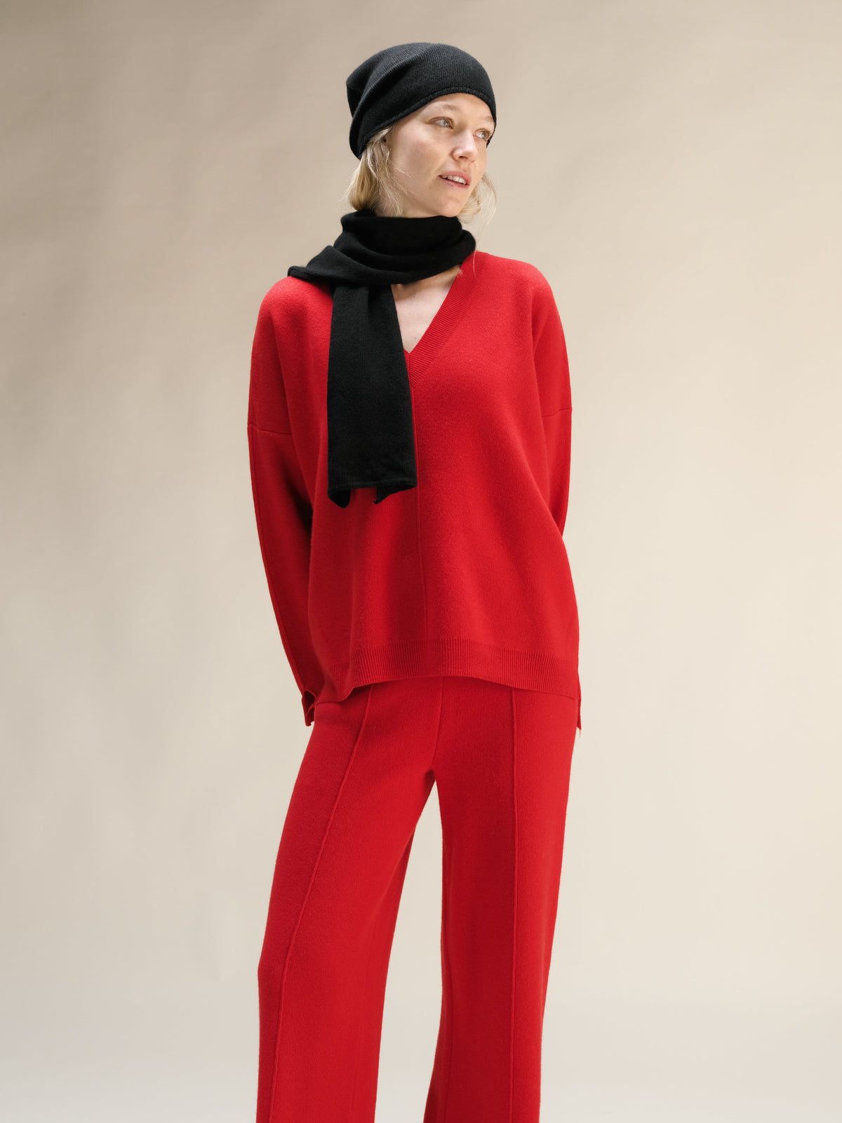 Cashmere Mix Maxi V-Neck