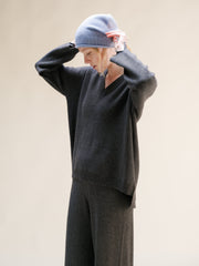 Cashmere Mix Maxi V-Neck