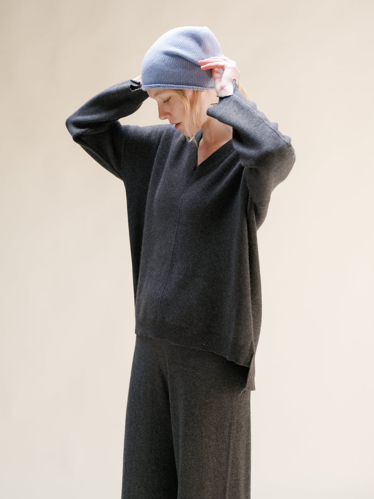 Cashmere Mix Maxi V-Neck