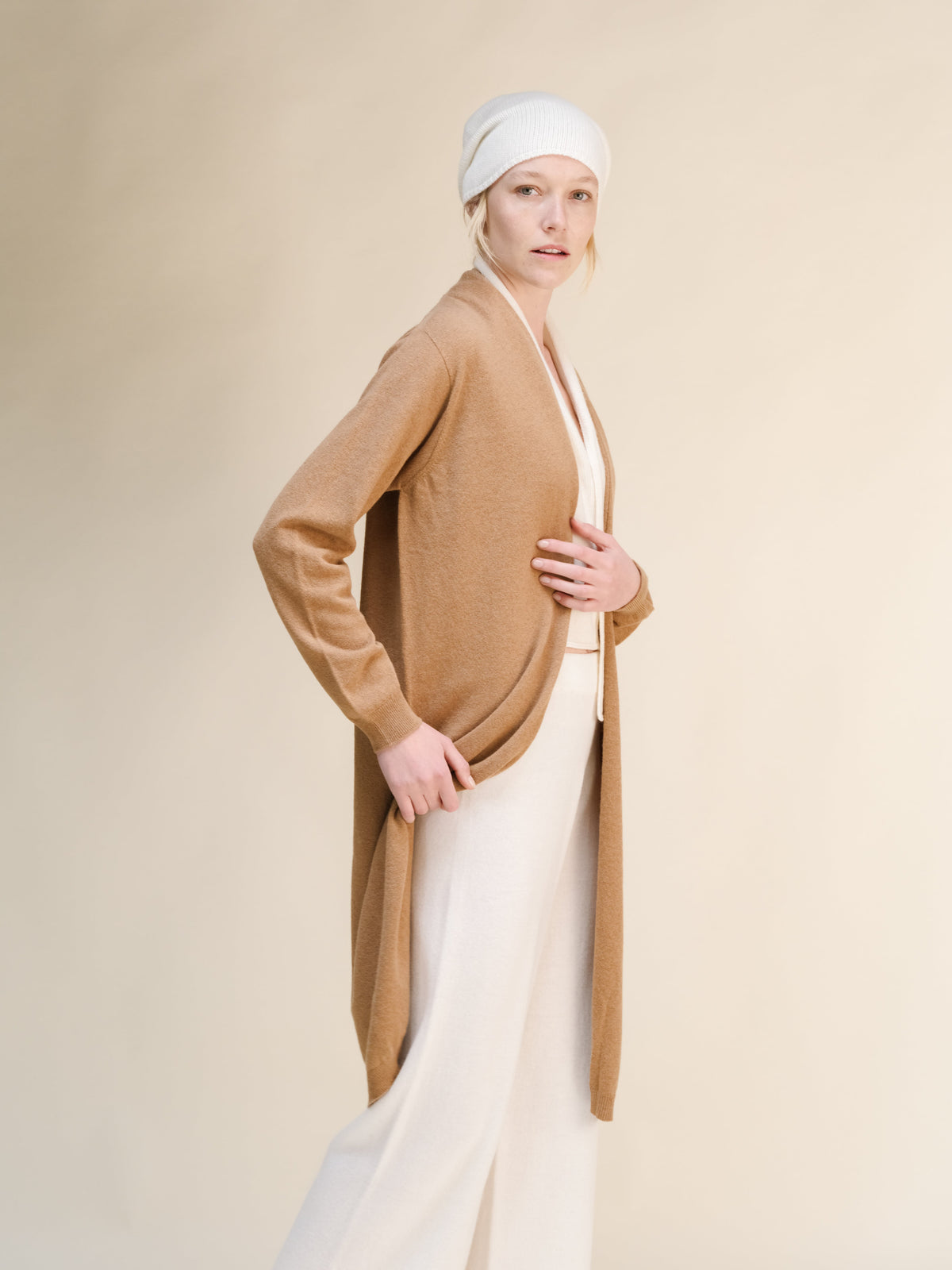 Cashmere Mix Long Cardigan