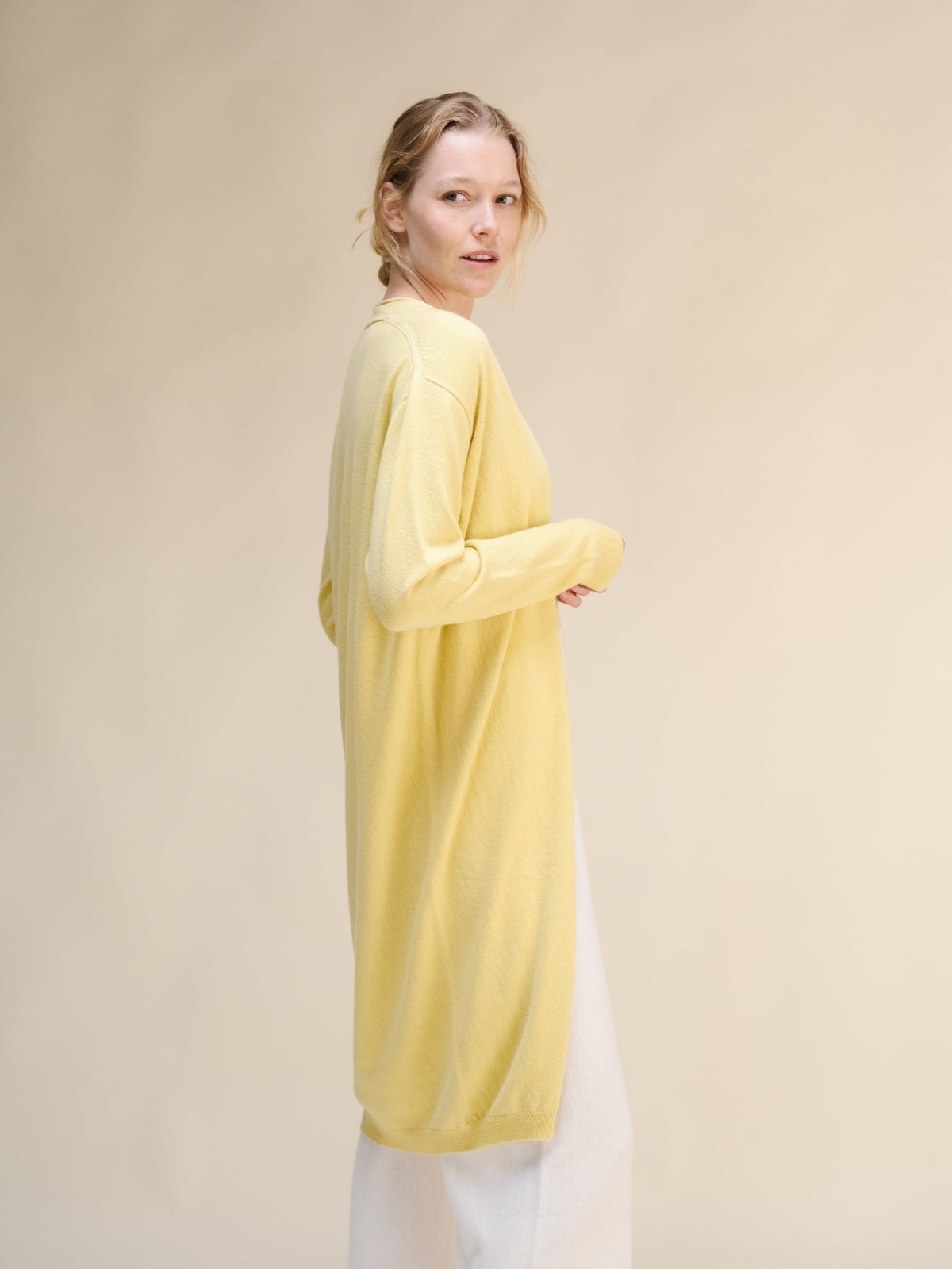 Cashmere Mix Long Cardigan