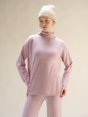 Cashmere Mix High Neck Sweater