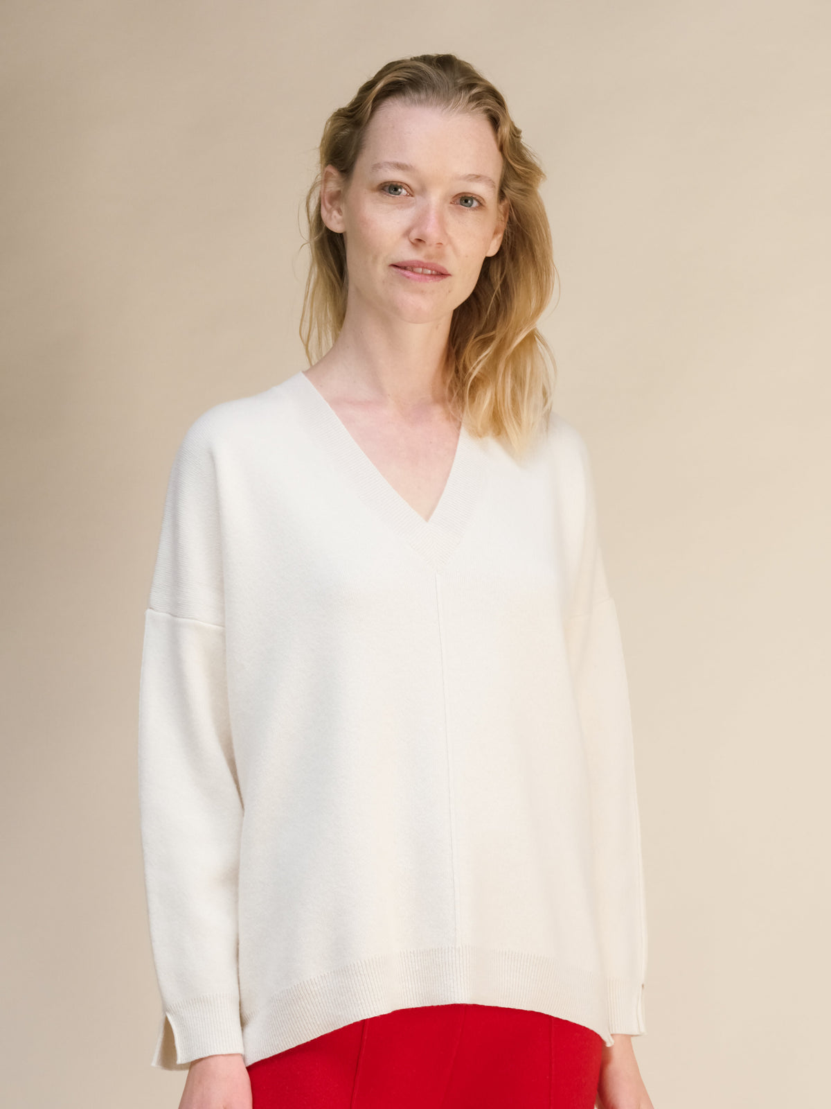 Cashmere Mix Maxi V-Neck
