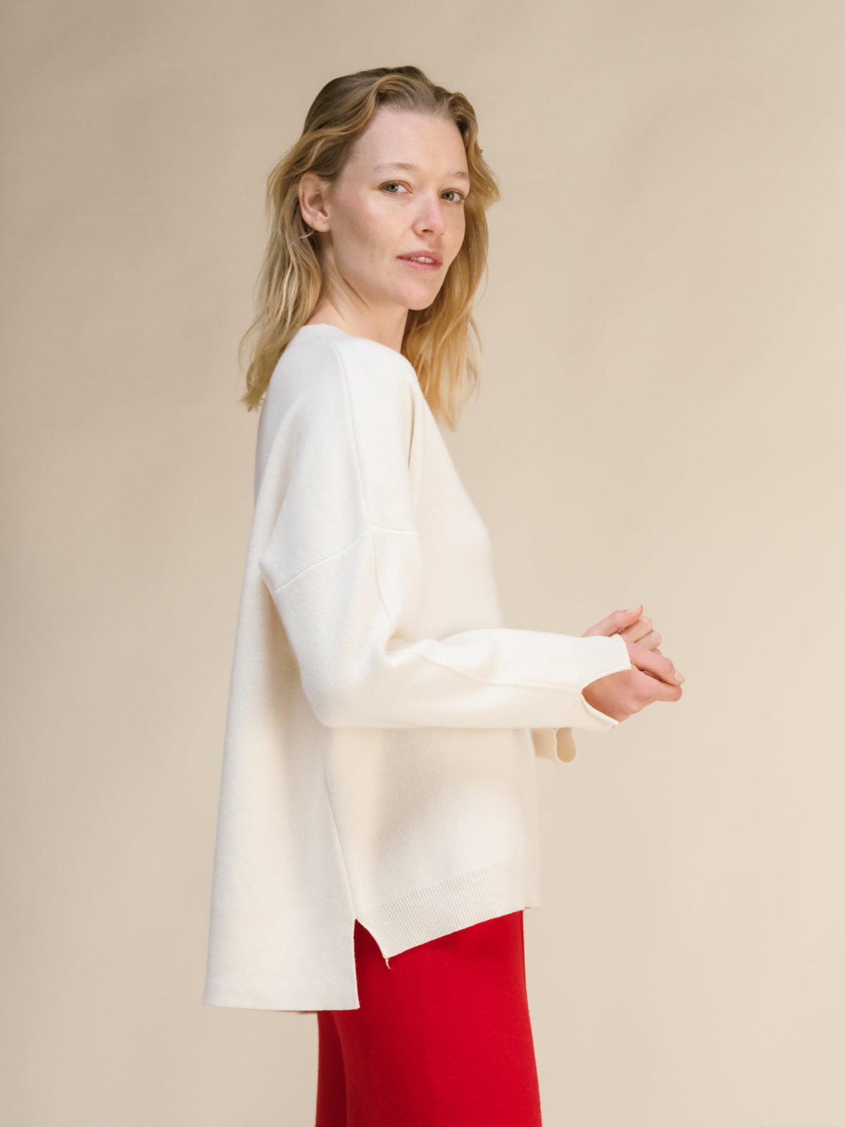 Cashmere Mix Maxi V-Neck