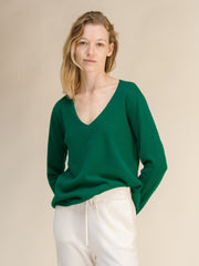 Cashmere Mix Relaxed V-Neck Sweater