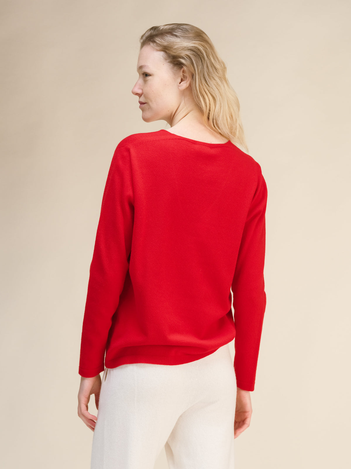 Cashmere Mix Relaxed V-Neck Sweater