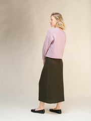 Cashmere Mix Perforated Skirt