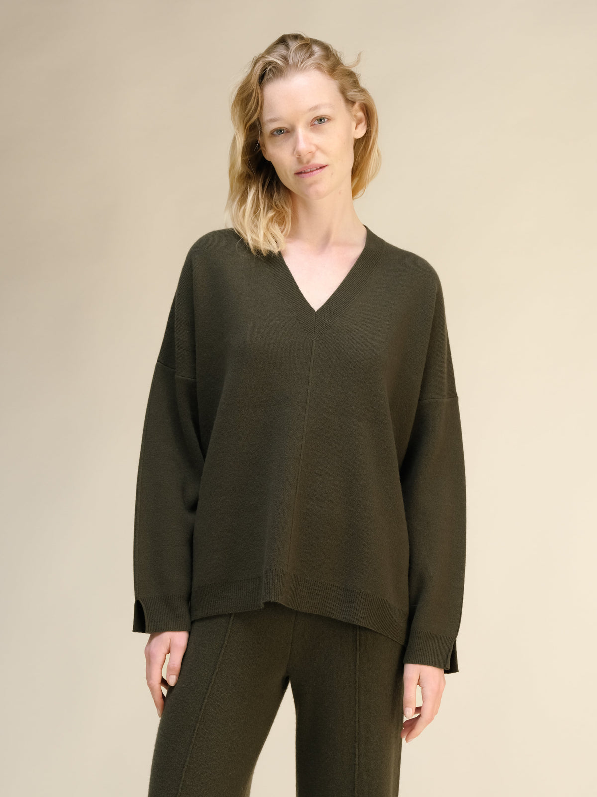 Cashmere Mix Maxi V-Neck