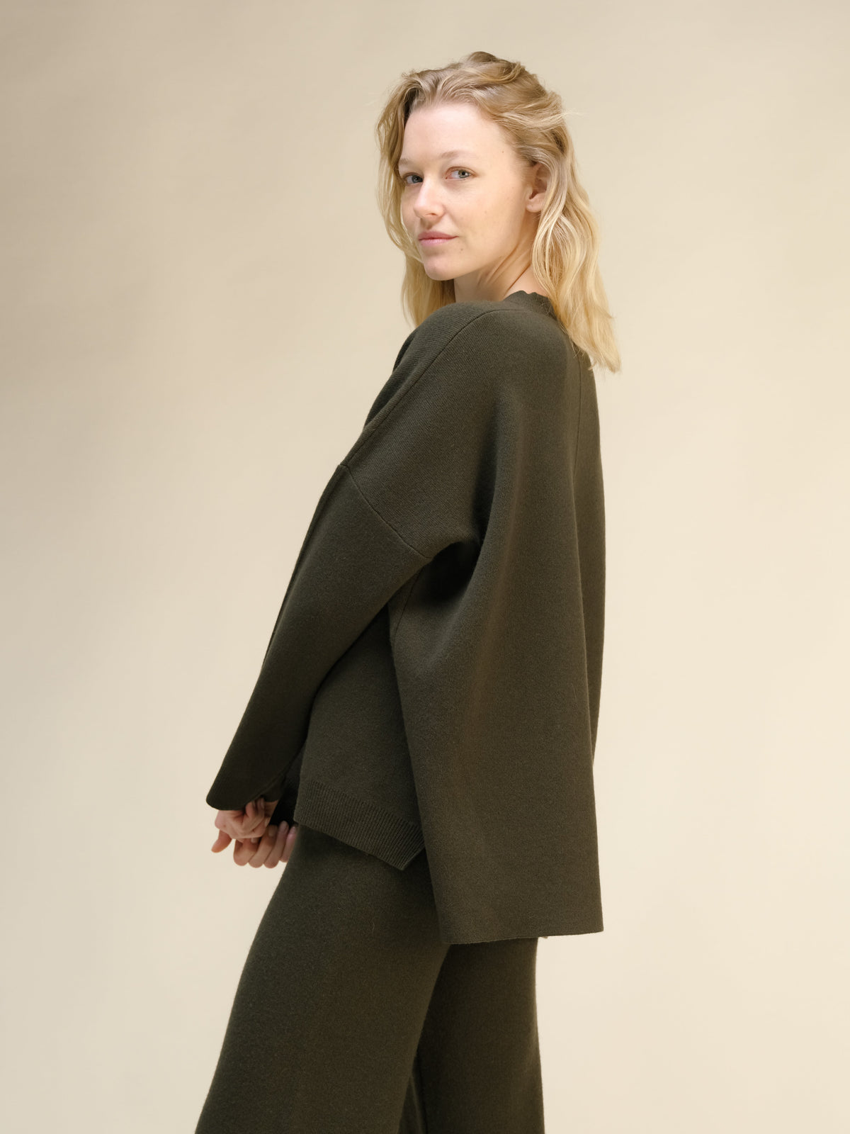 Cashmere Mix Maxi V-Neck