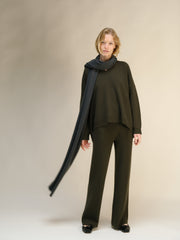 Pure Cashmere Maxi Ribbed Scarf