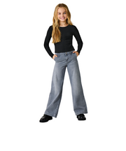 Only KOGCOMET 15313895 Grigio Medium Grey Denim - Jeans Wide Leg Ragazza Gamba Larga