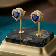 Azure Heart Orecchini con Cuore Azzurro